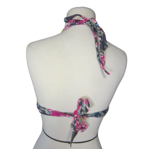 Xhilaration Floral Halter Bikini Top Boho Island Style Size XL - Picture 7 of 7